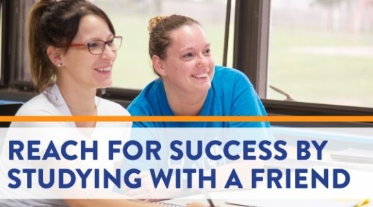 Reach for success by studying with a friend